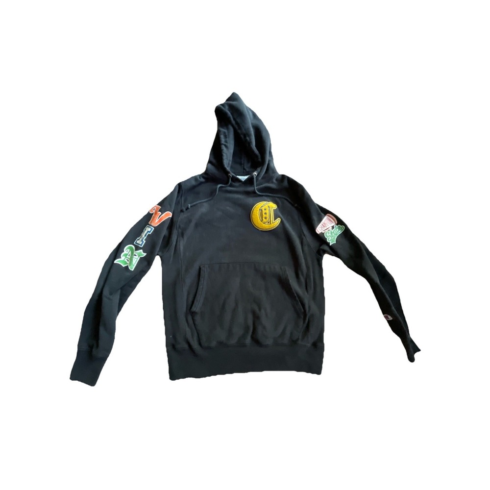 Champion‎ Reverse Weave Hoodie Mens SZ Small Varsity Letter C Sweatshirt Vintage